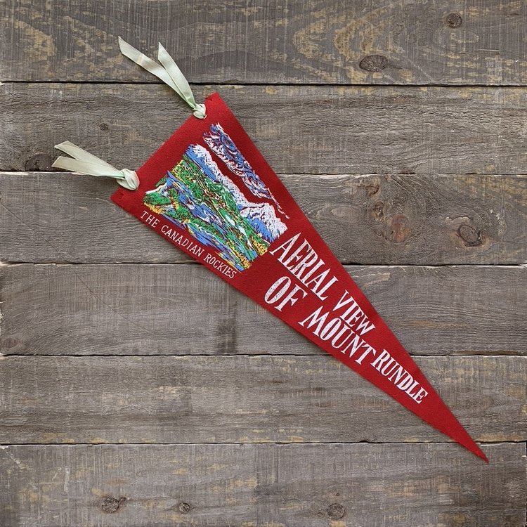 Vivid Vintage Vintage Mount Rundle Pennant Red