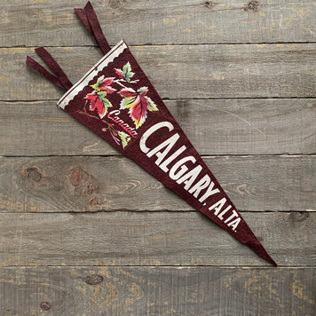 Vivid Vintage Vintage Calgary Pennant Burgundy