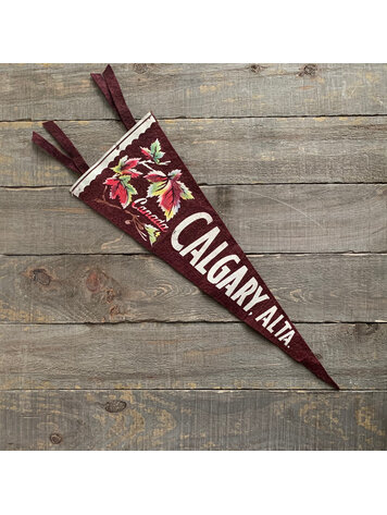 Vivid Vintage Vintage Calgary Pennant Burgundy