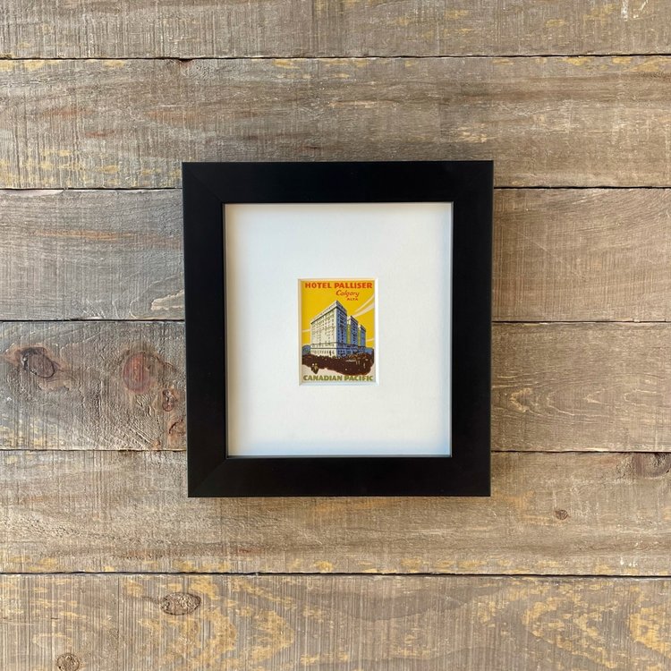 Vivid Vintage Hotel Palliser Framed Vintage Luggage Label