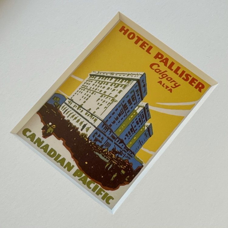 Vivid Vintage Hotel Palliser Framed Vintage Luggage Label