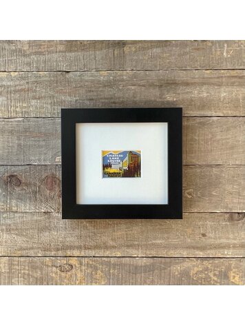 Vivid Vintage Chateau Lake Louise Framed Vintage Luggage Label