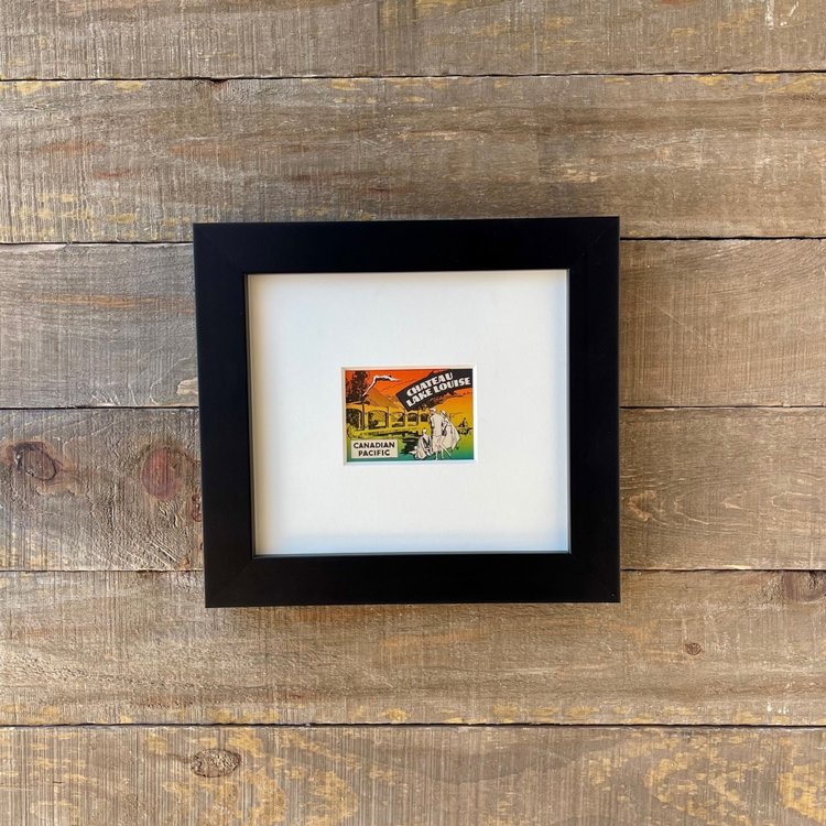 Vivid Vintage CP Chateau Lake Louise Framed Vintage Luggage Label