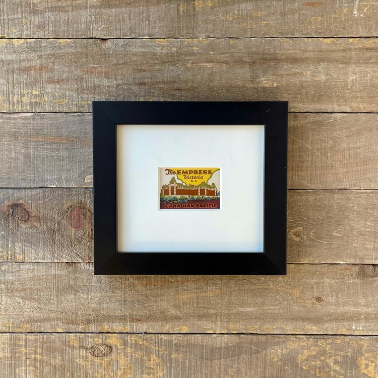 Vivid Vintage The Empress Hotel Framed Vintage Luggage Label