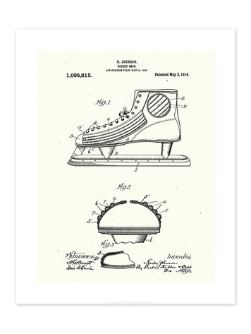 Vivid Print Hockey Shoe Patent
