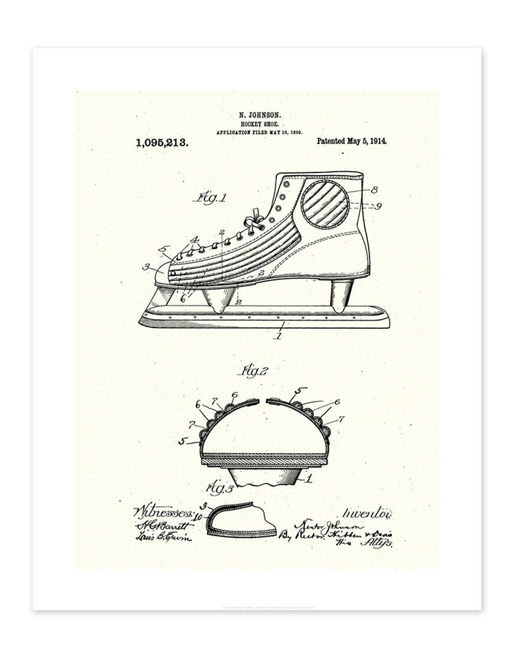 Vivid Print Hockey Shoe Patent