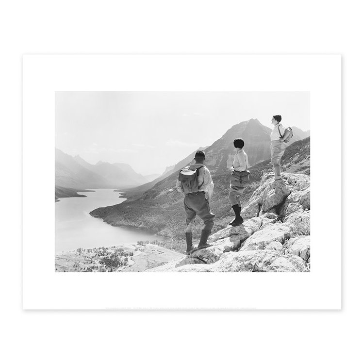 Vivid Archives Visitors Overlooking Waterton 1934