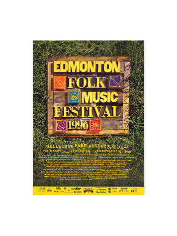 Vivid Print Edmonton Folk Music Festival 1996 Poster