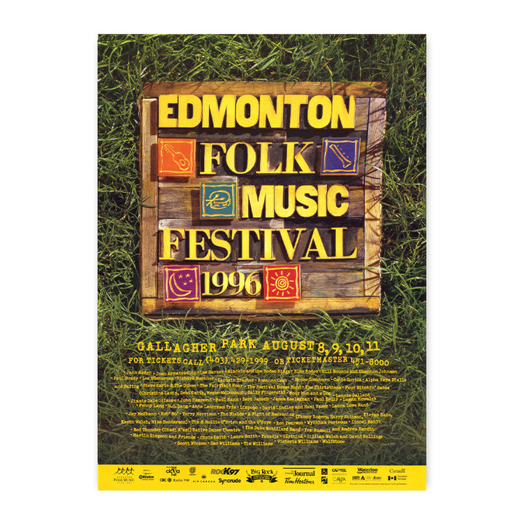 Vivid Print Edmonton Folk Music Festival 1996 Poster