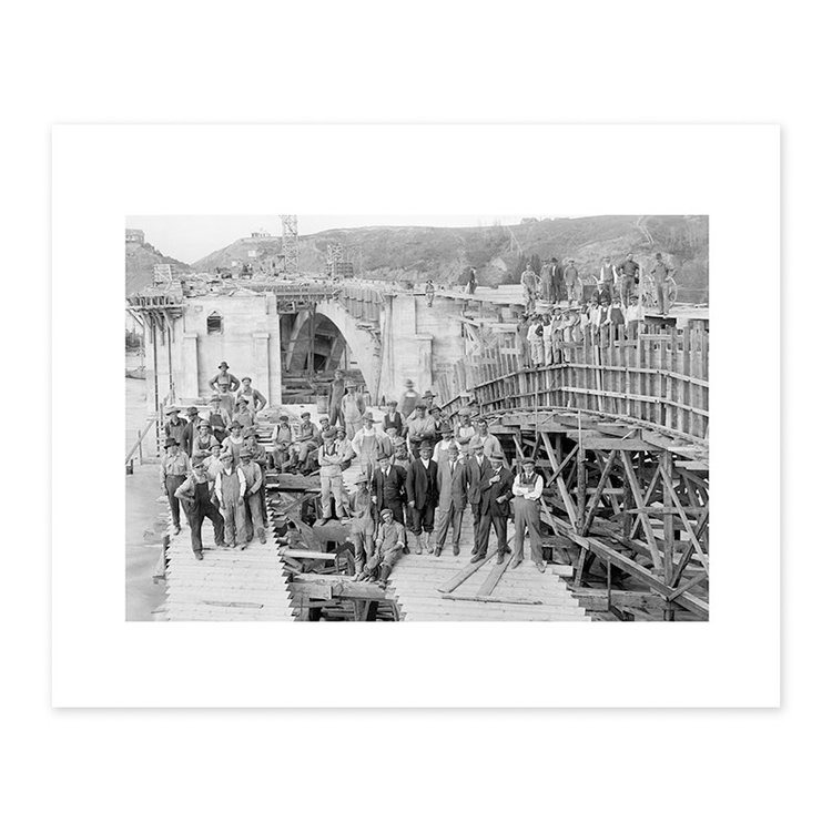 Vivid Archives Construction of Centre Street Bridge Calgary 1916
