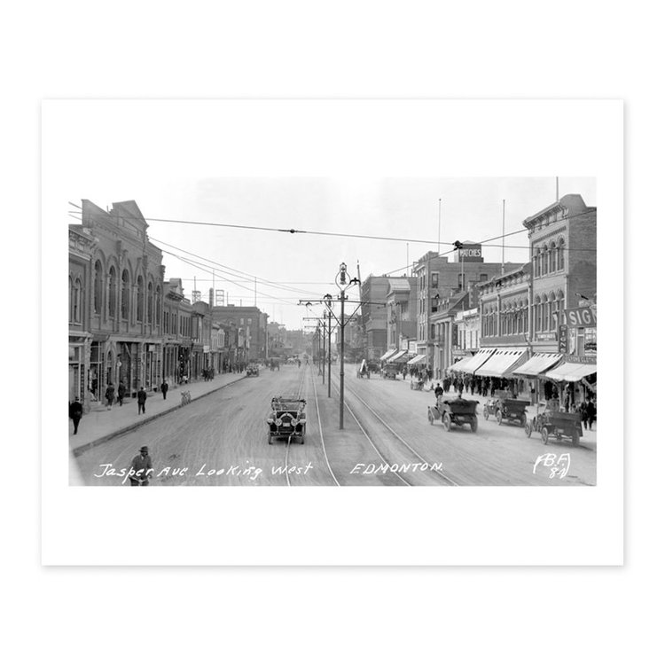 Vivid Archives Jasper Avenue Looking West Edmonton 1913