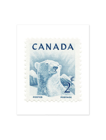 Vivid Print Canada Polar Bear Stamp