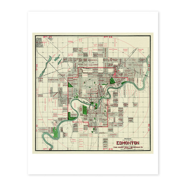 Vivid Archives Mundy’s Map of Greater Edmonton 1912