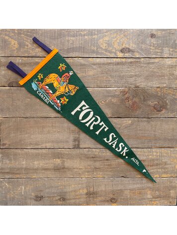 Vivid Vintage Vintage Fort Saskatchewan  Pennant Green