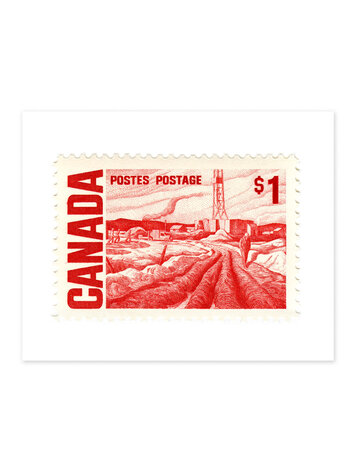 Vivid Print Canada Oil Well Stamp