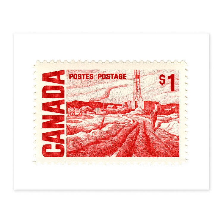 Vivid Print Canada Oil Well Stamp