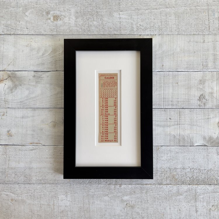 Vivid Vintage Edmonton Street Railway Transfer Calder