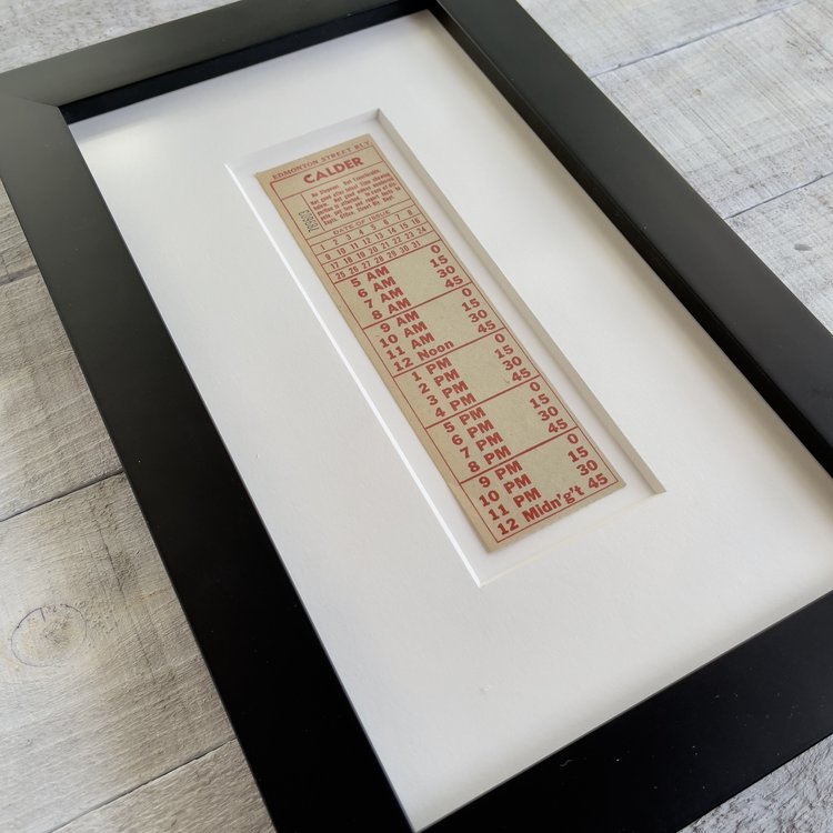 Vivid Vintage Edmonton Street Railway Transfer Calder