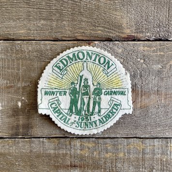 Vivid Vintage Edmonton Winter Carnival 1951 Vintage Patch