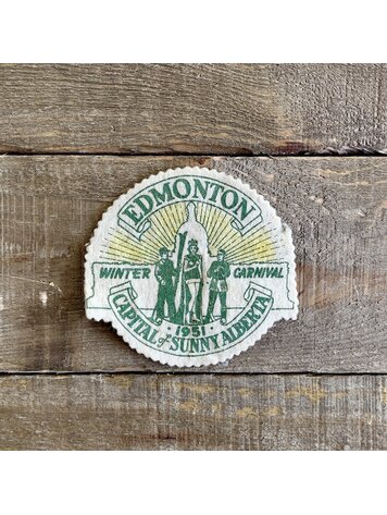 Vivid Vintage Edmonton Winter Carnival 1951 Vintage Patch
