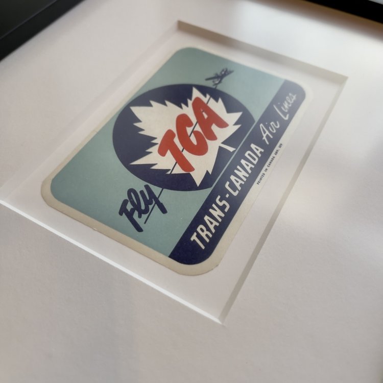 Vivid Vintage Framed TCA Luggage Label