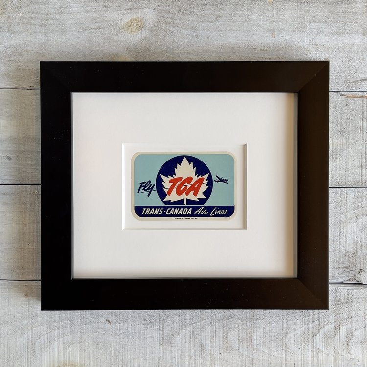 Vivid Vintage Framed TCA Luggage Label