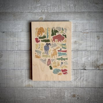 Bee Waeland Parks Alberta Wood Print