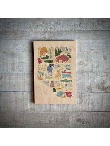 Bee Waeland Parks Alberta Wood Print