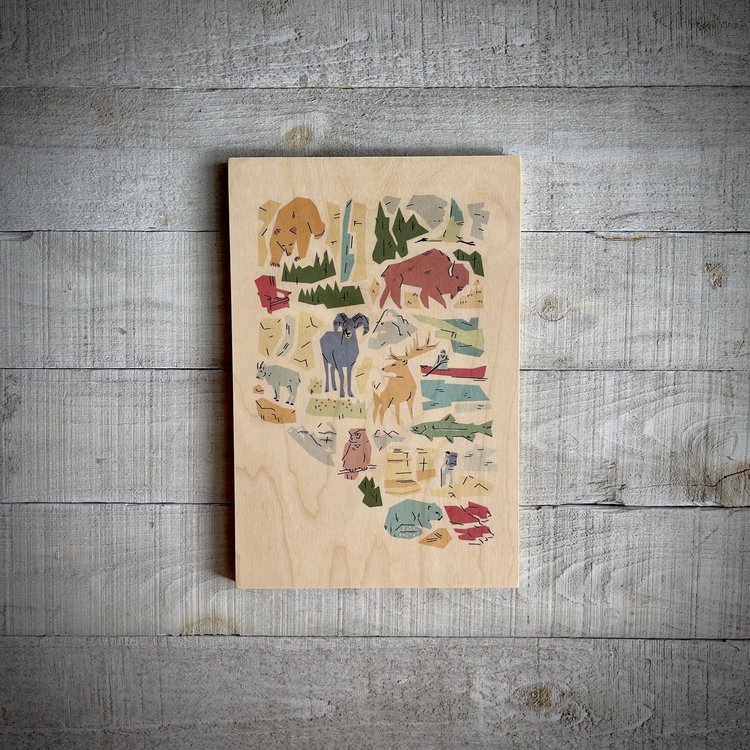 Bee Waeland Parks Alberta Wood Print