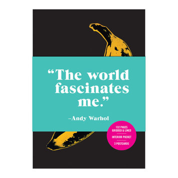 Galison Mudpuppy Andy Warhol Banana Journal with Postcard Set