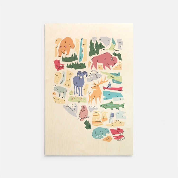 Bee Waeland Parks Alberta Wood Print