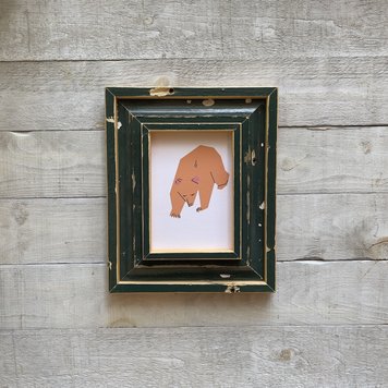 Bee Waeland Canadian Parks Bear Orange Barnwood Edition