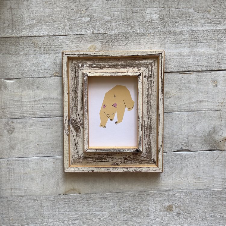 Bee Waeland Canadian Parks Bear Yellow Barnwood Edition