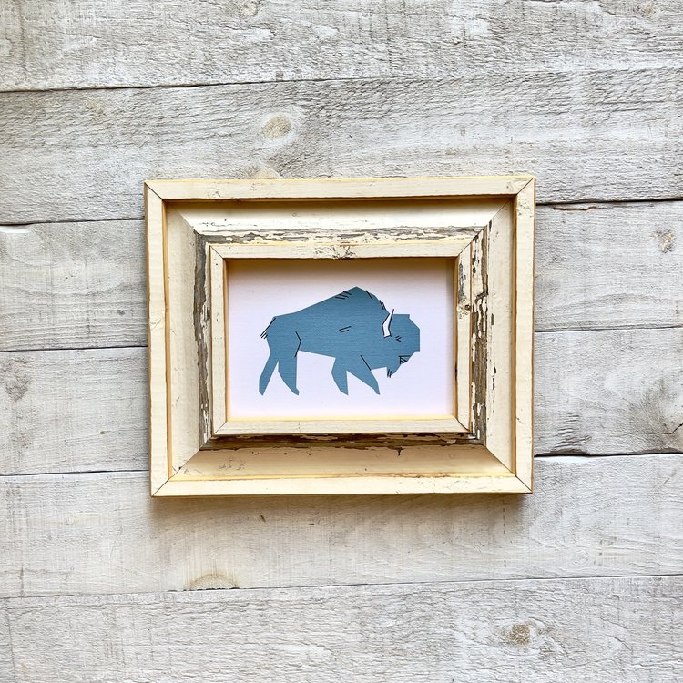 Bee Waeland Canadian Parks Buffalo Blue Barnwood Edition