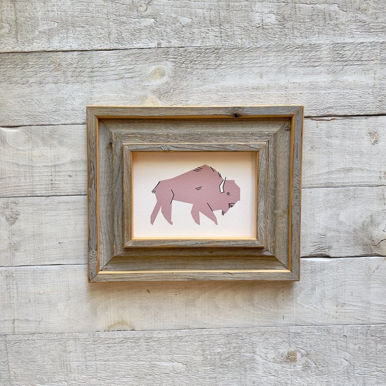 Bee Waeland Canadian Parks Buffalo Pink Barnwood Edition
