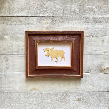 Bee Waeland Canadian Parks Moose Yellow Barnwood Edition