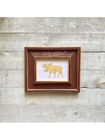 Bee Waeland Canadian Parks Moose Yellow Barnwood Edition