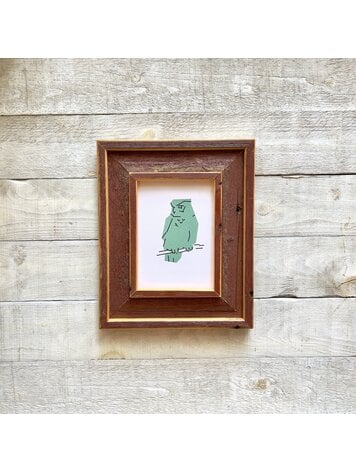 Bee Waeland Canadian Parks Owl Green Barnwood Edition