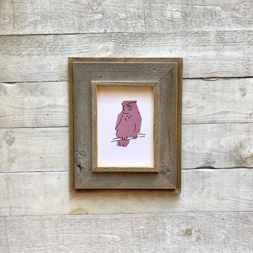 Bee Waeland Canadian Parks Owl Pink Barnwood Edition Bee Waeland Canadian Parks Owl Pink Barnwood Edition
