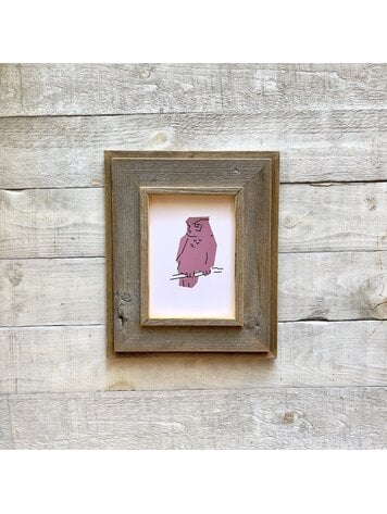 Bee Waeland Canadian Parks Owl Pink Barnwood Edition