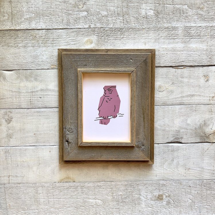 Bee Waeland Canadian Parks Owl Pink Barnwood Edition