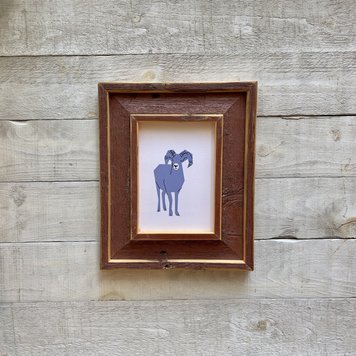 Bee Waeland Canadian Parks Sheep Blue Barnwood Edition