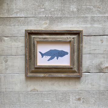 Bee Waeland Canadian Parks Whale Blue Barnwood Edition