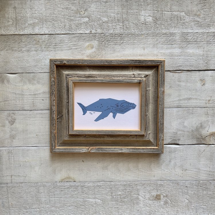 Bee Waeland Canadian Parks Whale Blue Barnwood Edition