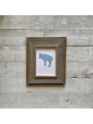 Bee Waeland Canadian Parks Goat Blue Barnwood Edition