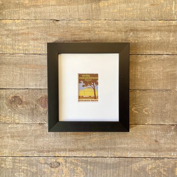 Vivid Vintage Hotel Saskatchewan Framed Vintage Luggage Label