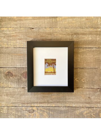 Vivid Vintage Hotel Saskatchewan Framed Vintage Luggage Label