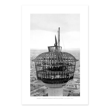 Vivid Archives Husky Tower Needle Installation Calgary 1967