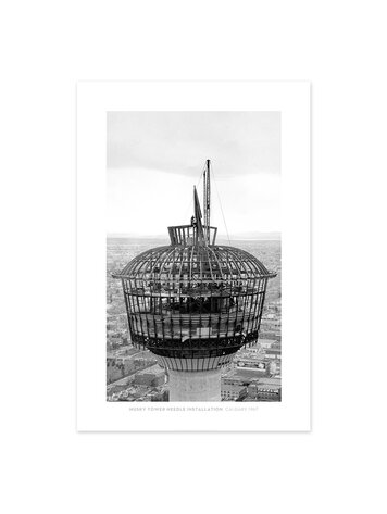 Vivid Archives Husky Tower Needle Installation Calgary 1967