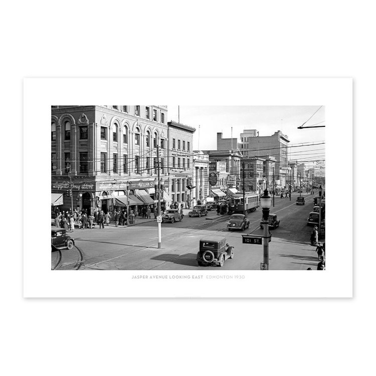 Vivid Archives Jasper Avenue Looking East Edmonton 1930